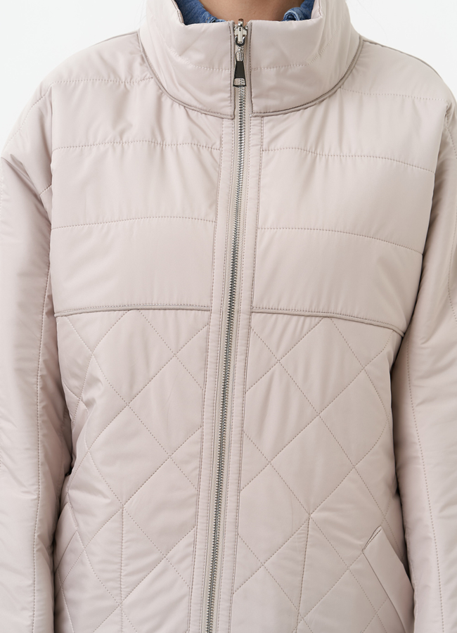 Женская двухсторонняя куртка с воротником стойкой модель № 30007 универмаг малина