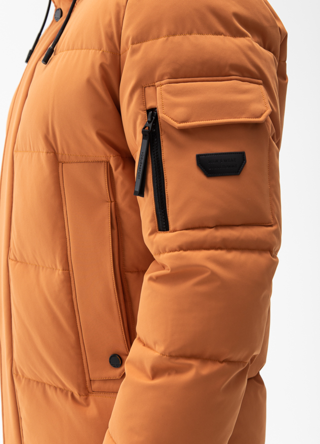 Мужской пуховик с капюшоном  модель № 27994 универмаг малина