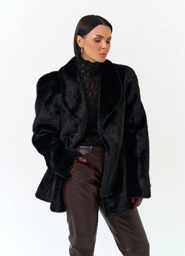 Женская шуба из эко меха модель № 33964 универмаг малина фото