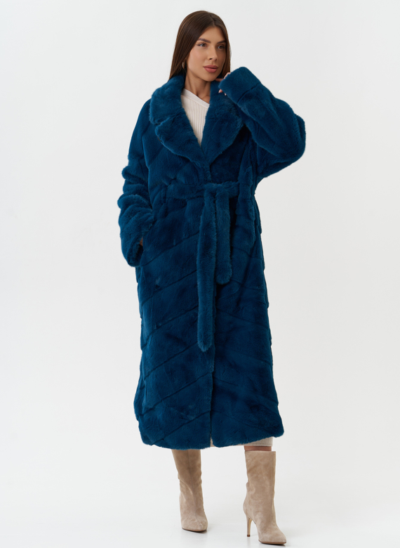 Длинная шуба из эко меха