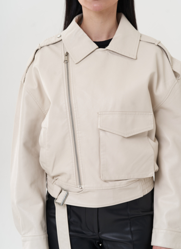 Куртка "бомбер" из эко кожи