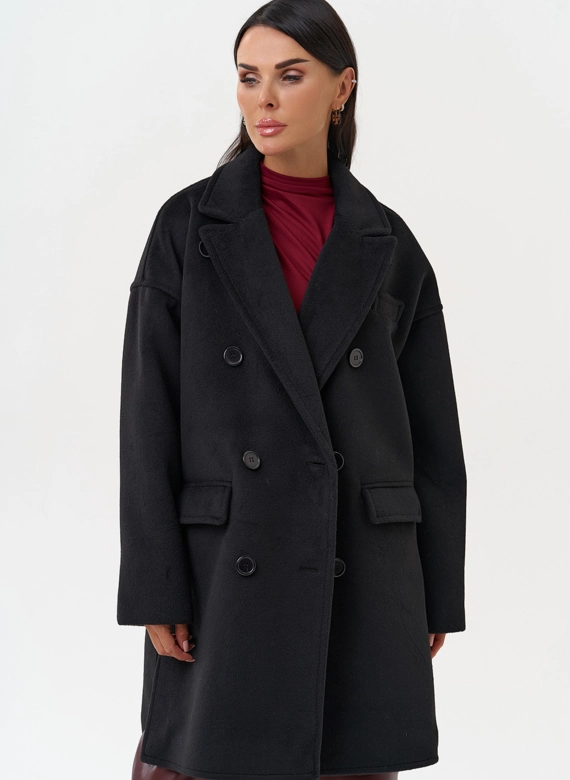 Двубортное женское пальто