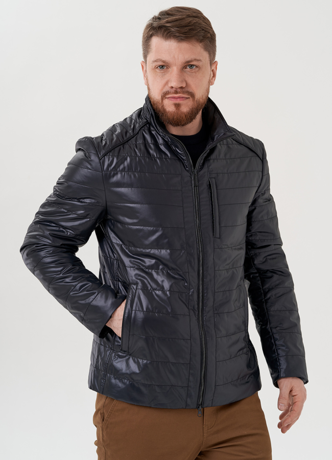 Куртка мужская черного цвета  модель № 24360 универмаг малина