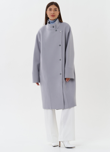 Женское пальто серого цвета