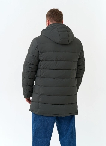 Мужской пуховик с капюшоном фото