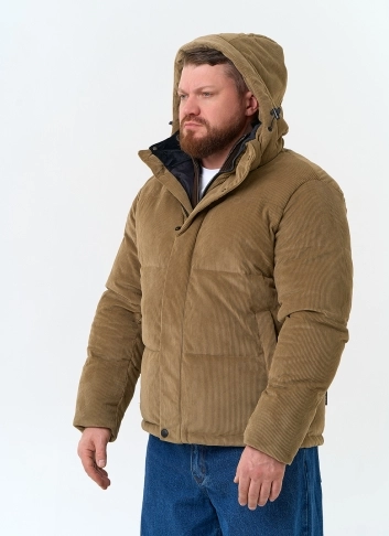 Мужской пуховик с капюшоном фото