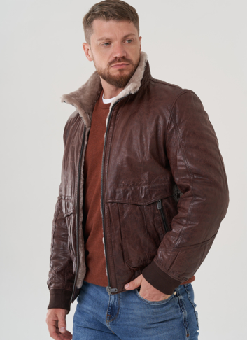 Мужская куртка из натуральной кожи 