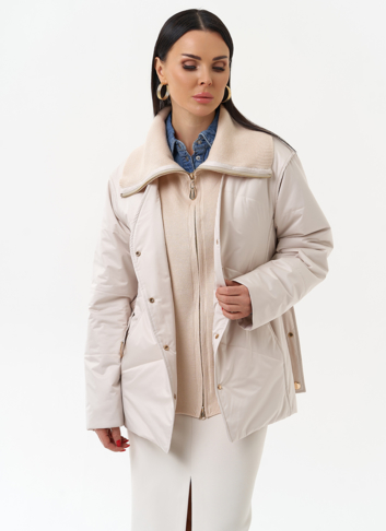 Женская утепленная куртка с поясом